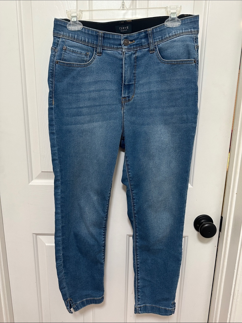 0164 Women’s‎ Straight Leg Jeans in Medium Blue - Curve Collection size 10